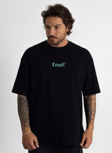 Camiseta Oversized Preta Angel Produto Camiseta Oversized Preta Angel