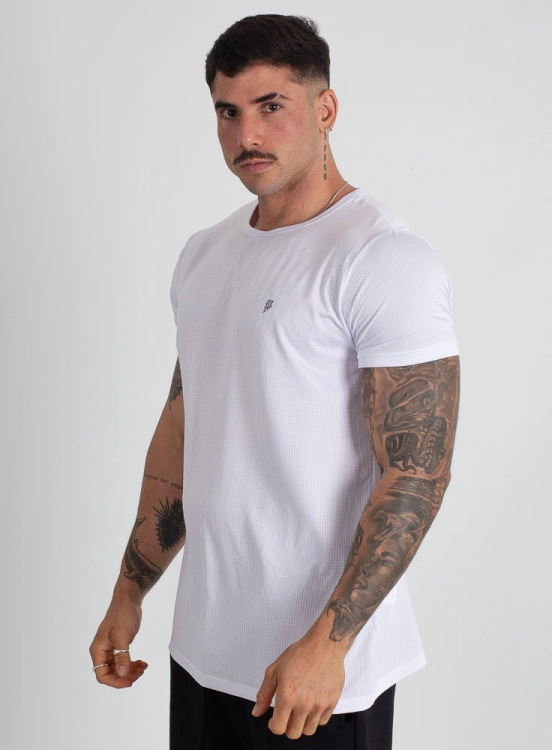 Camiseta Crown Polytech Mini Logo Branca Produto Camiseta Crown Polytech Mini Logo Branca