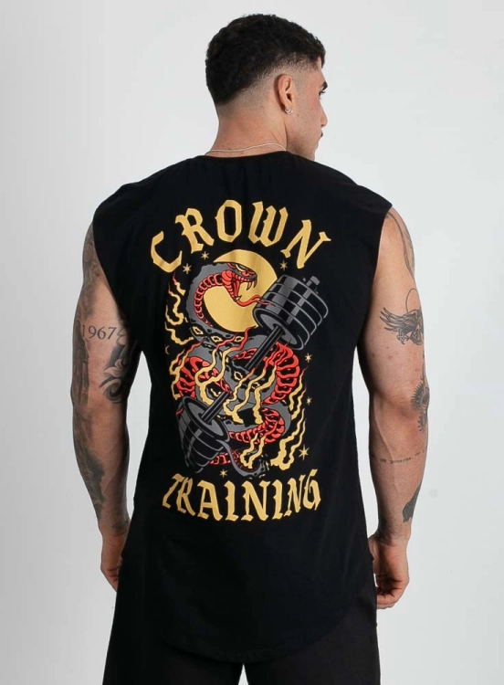 Regata Crown Japonesa Cobra Preta Produto Regata Crown Japonesa Cobra Preta