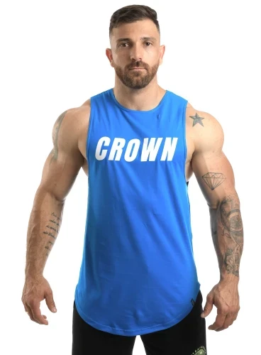 Regata Crown Tank Performance Azul Produto Regata Crown Tank Performance Azul