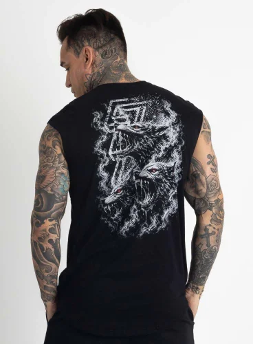 Produto Regata Crown Japonesa Shadow Wolf Preta