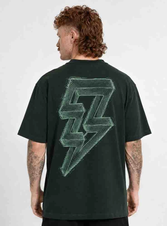 Produto Camiseta Oversized Static Bolt Verde Escuro