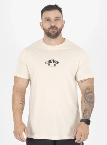 Produto Camiseta Crown Training Dumbbell Creme 