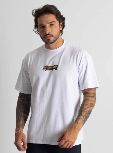 Camiseta Oversized Punk Branca