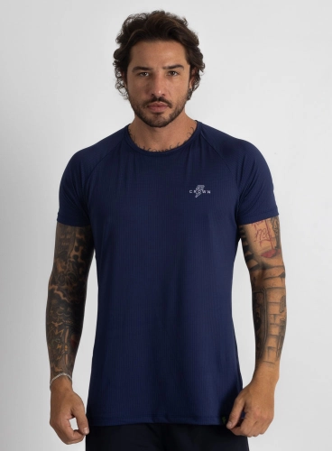 Camiseta Crown Dry Fit ice Blaze Reps Azul Marinho Produto Camiseta Crown Dry Fit ice Blaze Reps Azul Marinho