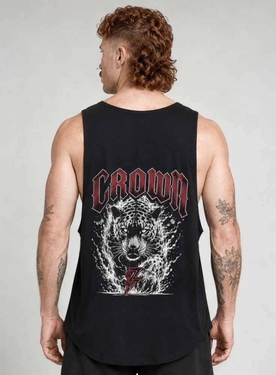 Produto Regata Crown Tank Lobo Preta