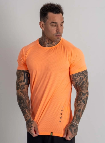 Camiseta Crown Dry Fit ice Elemental Laranja Neon
