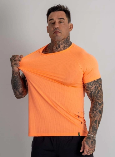 Camiseta Crown Dry Fit ice Elemental Laranja Neon
