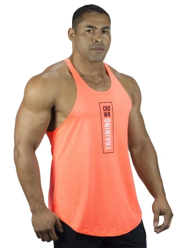 Regata Cavada Crown Training Laranja Neon Produto Regata Cavada Crown Training Laranja Neon