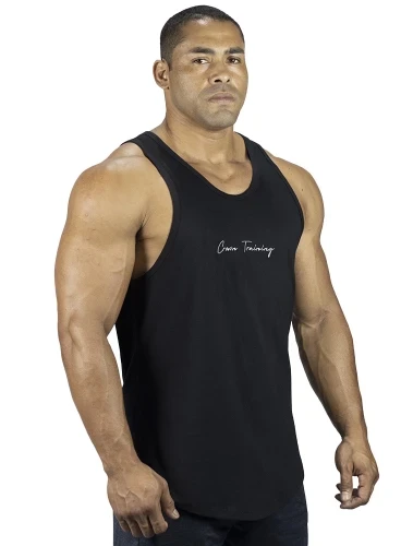 Regata Crown Training Trad Black Bordada Produto Regata Crown Training Trad Black Bordada