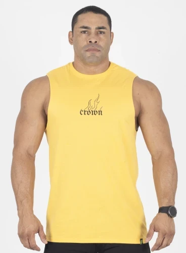 Regata Crown New Tank Fire Amarela Produto Regata Crown New Tank Fire Amarela