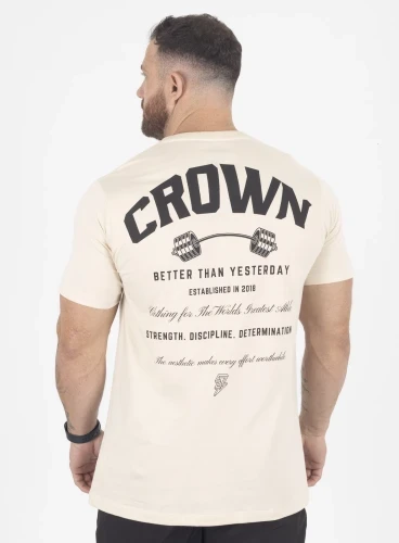 Camiseta Crown Training Dumbbell  Creme 