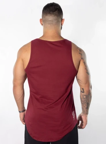 Produto Regata Crown Training Long Bordo e Preta