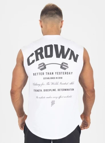 Produto Regata Crown Japonesa Dumbbell Branco 