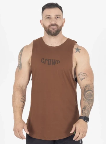 Regata Crown Tank Bubble Marrom Produto Regata Crown Tank Bubble Marrom