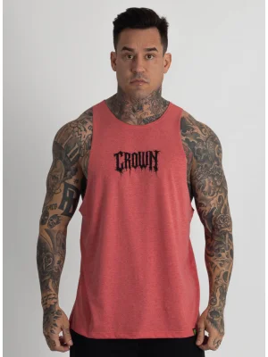 Regata Crown Corte Laser Ink Mescla Vermelho Produto Regata Crown Corte Laser Ink Mescla Vermelho