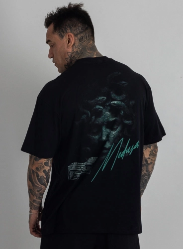 Camiseta Oversized Deuses Medusa Preta Produto Camiseta Oversized Deuses Medusa Preta