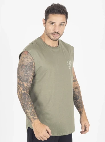 Produto Regata Crown Japonesa World Verde Militar 