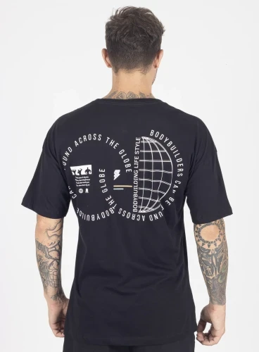 Camiseta Preta Over World Produto Camiseta Preta Over World