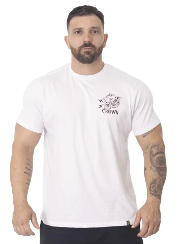 Camiseta  Crown Training Tigre  Branco 