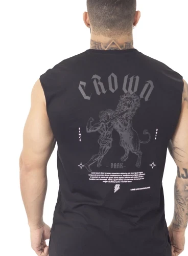 Regata Crown Training Japonesa Dark Preto Produto Regata Crown Training Japonesa Dark Preto
