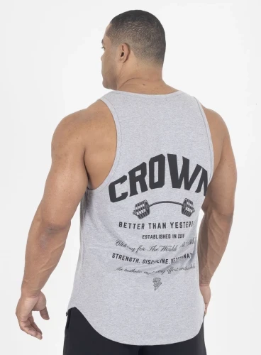 Regata Masculina Cinza Dumbbell Crown Training 
