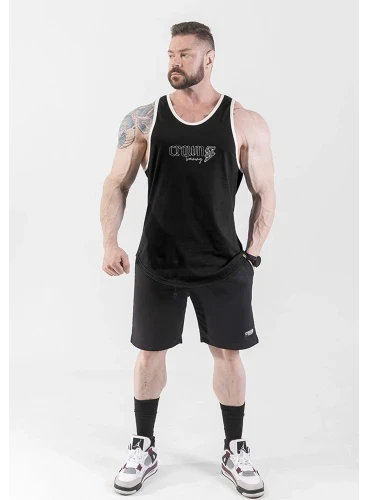 Regata Masculina Preta Bordada Crown Training Produto Regata Masculina Preta Bordada Crown Training
