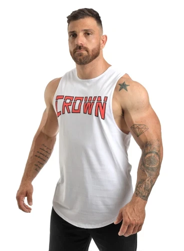 Regata Crown Tank Sport Branca Regata Crown Tank Sport Branca