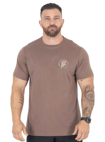 Produto Camiseta Crown Training Bodybuilder Marrom Taupe