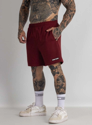 Bermuda de Moletom Crown Curta Bordô