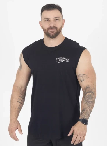 Regata Crown Japonesa Spark Preto Regata Crown Japonesa Spark Preto