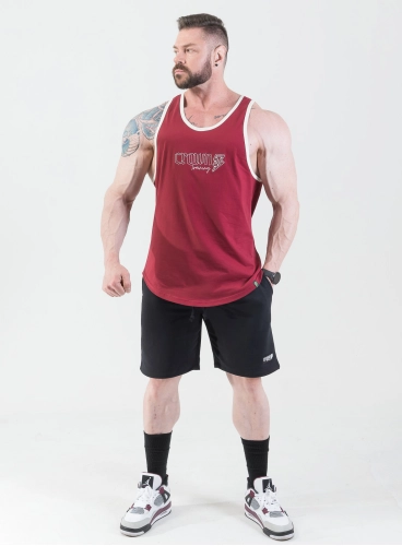 Produto Regata Masculina Bordô Bordada Crown Training