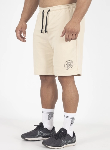 Bermuda Crown Trad Moletom Bodybuilding Bordada Creme Bermuda Crown Trad Moletom Bodybuilding Bordada Creme