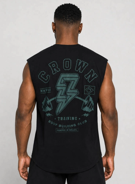 Produto Regata Crown Japonesa Brasil Preta