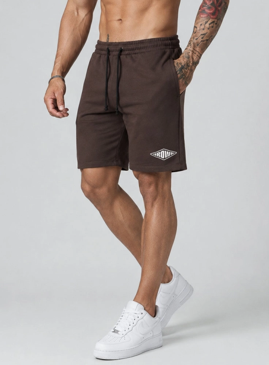 Produto Bermuda Crown Moletom Tradicional Form Marrom