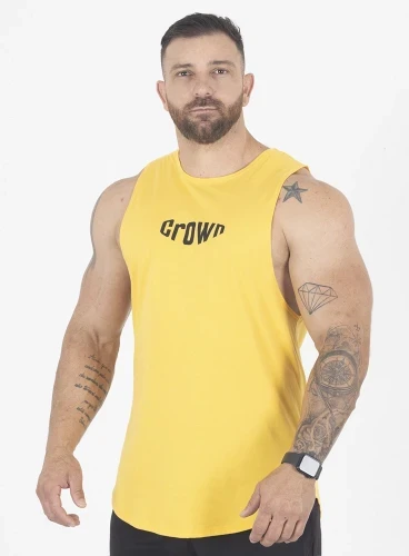 Regata Crown Tank Bubble  Amarelo 