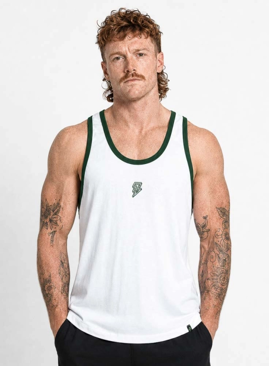Produto Regata Crown Nadador Logo Branca e Verde