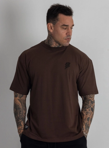 Camiseta Oversized Skull Marrom