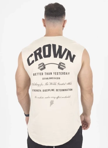Regata Crown Japonesa Dumbbell Creme Produto Regata Crown Japonesa Dumbbell Creme