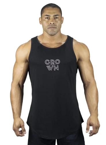 Produto Regata Crown Training LongLine Preta Strong