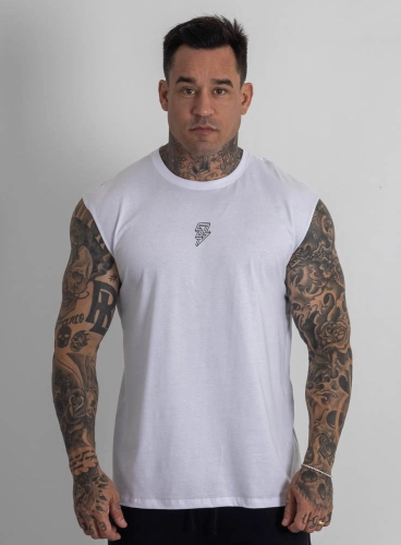 Regata Crown Japonesa Reta Bodybuilder Branca Produto Regata Crown Japonesa Reta Bodybuilder Branca