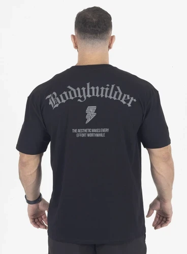 Camiseta Oversized Preta Bodybuilding Crown Training Produto Camiseta Oversized Preta Bodybuilding Crown Training
