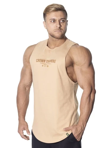 Regata Crown Tank Viciado no Pump Bege