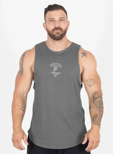 Regata Crown Tank Aesthetic Power Grafite Produto Regata Crown Tank Aesthetic Power Grafite