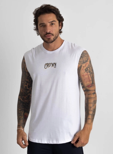 Produto Regata Crown Japonesa Bullet Wings Branca