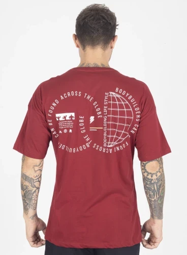 Produto Camiseta Oversized Bordô Over World Crown Training