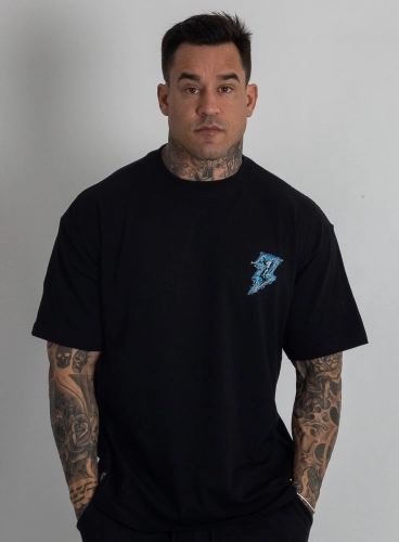 Camiseta Oversized Deuses Zeus Preta