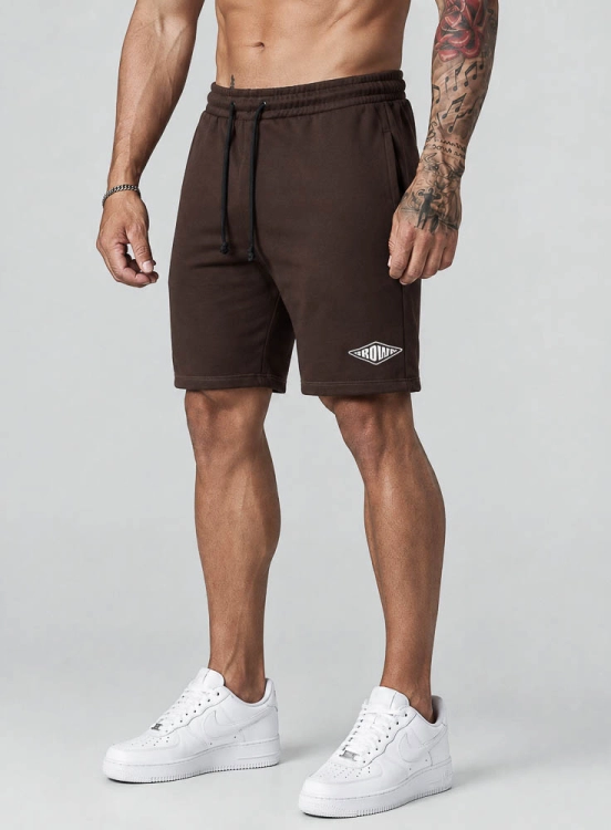 Produto Bermuda Crown Moletom Tradicional Form Marrom