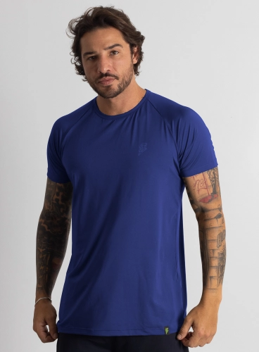 Camiseta Crown Dry Fit Lisa Azul Bic