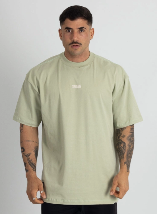Camiseta Oversized Nasci Verde Claro Produto Camiseta Oversized Nasci Verde Claro
